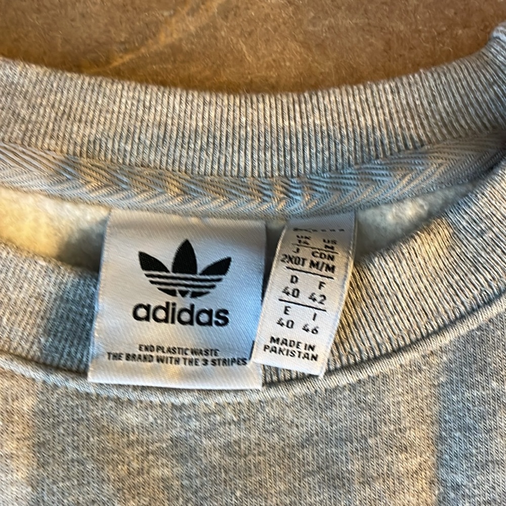 Girls Size M Gray Adidas Sweatshirt - Picture 3 of 4